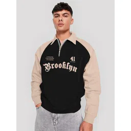 jump cuts Men Printed Polo Neck Cotton Blend Black T-Shirt-picture-15