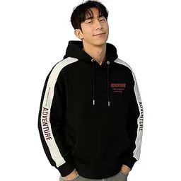 jump cuts || Mens || Printed || Hooded Neck || Full Sleeve || Cotton Fleece Sweatshirt-picture-33