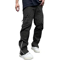 jump cuts || Mens || Solid || Ankle Zipper || Polyester || Cargo Pant-picture-55