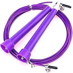 Jump Skipping Rope for Men, Women, Adult & Children Use For Weight Loss, Kids, Girls, Children, Adult - Best in Fitness, Sports, Exercise, Workout with Handle Available ,, Best Quality Ropes (Multiple 8 Colors available) (Purple)-picture-24