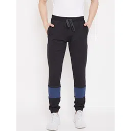 JUMP USA Men Black & Navy Blue Solid Slim-Fit Joggers-picture-25