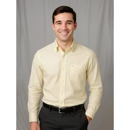 JUMP USA Men Solid Spread Collar Linen Formal Shirt-picture-29