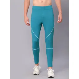 jump usa Solid Men Blue Tights-picture-28