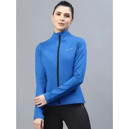 JUMP USA Women Blue cola Crop Bomber with Patchwork Jacket-picture-30