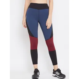 JUMP USA Women Colorblocked Rapid Dry & Anti Microbial Gym Tights-picture-38