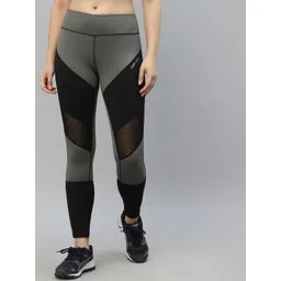 JUMP USA Women Grey & Black Colourblocked Tights-picture-28