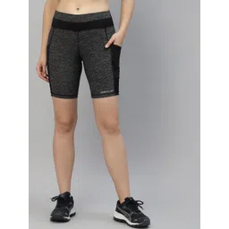 JUMP USA Women Grey Melange & Black Colourblocked Slim-Fit Tights-picture-41