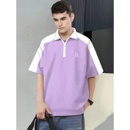 JUMPCUTS Men Brand Logo Colourblocked Polo Collar T-shirt-picture-31