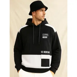 JUMPCUTS Men Colourblocked Hooded Sweatshirt-picture-32