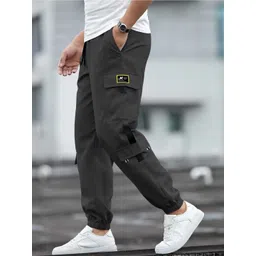 JUMPCUTS Men Mid-Rise Cargos Trousers-picture-17