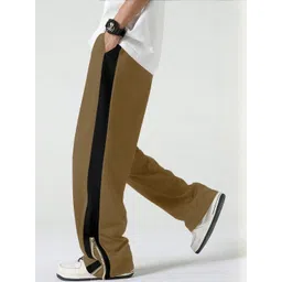 JUMPCUTS Men Mid Rise Colorblcoked Track Pants-picture-28