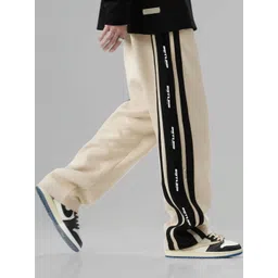 JUMPCUTS Men Mid Rise Colourblocked Baggy Fit Track Pants-picture-20
