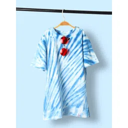 Jumping Joey Striped Drop-Shoulder Sleeve Longline Pure Cotton T-shirt-picture-21