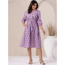 June 9 Clothing Print A-Line Dress-picture-23
