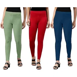 juneberry Cotton Lycra Skinny Fit Ankle Length Elasticated Closure Leggings Combo for Women (Pack of 3) (Sizes: S to 2XL)-picture-18