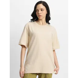 JUNEBERRY Drop-Shoulder Sleeves Oversized Pure Cotton Bio Finish T-shirt-picture-12