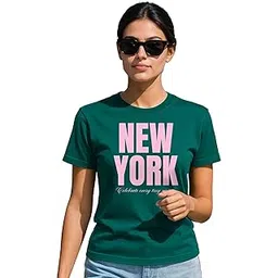 juneberry Trendy Women’s Regular Fit Printed Pure Cotton T-Shirt – Soft Casual Graphic Tee, Perfect (Sizes: S to 2XL)-picture-21