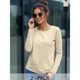 JUNEBERRY Women 2 Pure Cotton Bio Finish T-shirt-picture-40