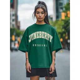 JUNEBERRY Women Typography Printed T-shirt-picture-16