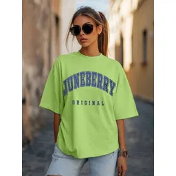 JUNEBERRY Women Typography Printed T-shirt-picture-20