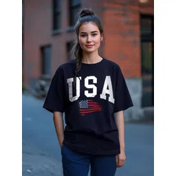 JUNEBERRY Women Typography Printed T-shirt-picture-14