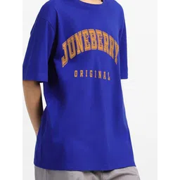 JUNEBERRY Women Typography Printed T-shirt image 2