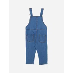 Jungleebilli Kids Blue Solid Denim Dungarees image 2