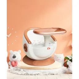 Junior Joe 3-in-1 Baby Booster Chair with Feeding Tray Peach & Cream-picture-33