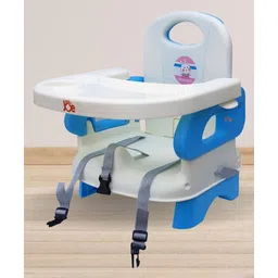 Junior Joe Adjustable Baby Booster Chair with Feeding Tray Blue & Cream-picture-30