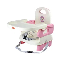 Junior Joe Adjustable Baby Booster Chair with Feeding Tray Pink & Cream-picture-28