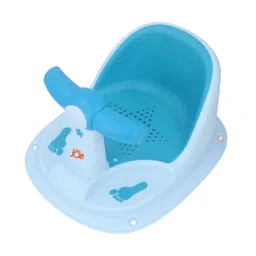 Junior Joe Baby Bath Seat Cum Floor Toy Chair Blue | Steering Handle Design | Safe, Non-Slip & Compact for Babies-picture-11