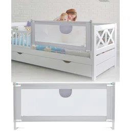 JUNIOR JOE Baby Bed Guard Rail for Kids, Toddler and Protect Children's Sleep Safety, Folding Travel Portable Bed Rail (5 FEET (Pack of 1)) - Grey-picture-26
