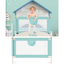 JUNIOR JOE Baby Bed Guard Rail for Kids, Toddler and Protect Children's Sleep Safety, Folding Travel Portable Bed Rail (Blue, 5 FEET(Pack of 1))-picture-24