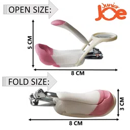 JUNIOR JOE Baby Nail Clipper with Magnifier Glass (Pink) image 3