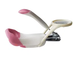 JUNIOR JOE Baby Nail Clipper with Magnifier Glass (Pink) image 1