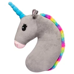 Junior Joe Plush Car Seatbelt Cover & Neck Pillow Soft Travel Buddy Cushion for Kids (Grey)-picture-26