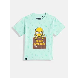 JUNIOR KILLER Boys Printed Pure Cotton Slim Fit T-shirt-picture-13
