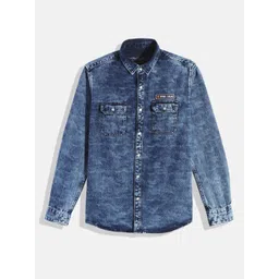 JUNIOR KILLER Boys Slim Fit Printed Pure Cotton Casual Shirt-picture-10