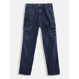 JUNIOR KILLER Boys Straight Fit Mid-Rise Cargo Style Jeans-picture-28