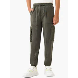 Juniors by Babyshop Boys Cotton Mid-Rise Drawstring Cargo Joggers With Pockets-picture-45