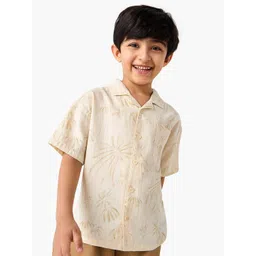 Juniors by Babyshop Boys Floral Printed Short Sleeves Cotton Shirt-picture-20