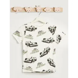 Juniors by Babyshop Boys Formula Race Printed Round Neck Short Sleeves Regular Fit T-Shirt-picture-17