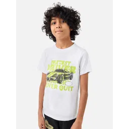 Juniors by Babyshop Boys Graphic Printed Round Neck Cotton T-shirt-picture-17