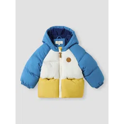 Juniors by Babyshop Boys Hooded Colourblocked Lightweight Puffer Jacket-picture-30