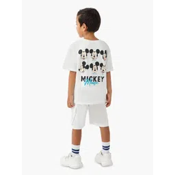 Juniors by Babyshop Boys Mickey Mouse Printed Short Sleeves Pure Cotton T-shirt & Shorts-picture-13