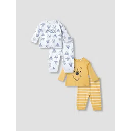 Juniors by Babyshop Boys Pack Of 2 Printed Round Neck Pure Cotton T-shirts With Pyjamas-picture-12