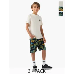 Juniors by Babyshop Boys Pack Of 3 Gamer Printed Pure Cotton T-Shirts With Shorts-picture-33