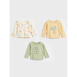 Juniors by Babyshop Boys Pack of 3 Printed Cotton Round Neck Tshirts-picture-23