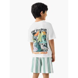 Juniors by Babyshop Boys Printed Short Sleeves Pure Cotton T-shirt With Shorts-picture-56