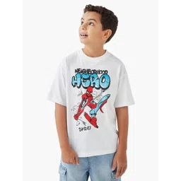 Juniors by Babyshop Boys Spider-Man Graphic Printed Round Neck Cotton T-shirt-picture-37